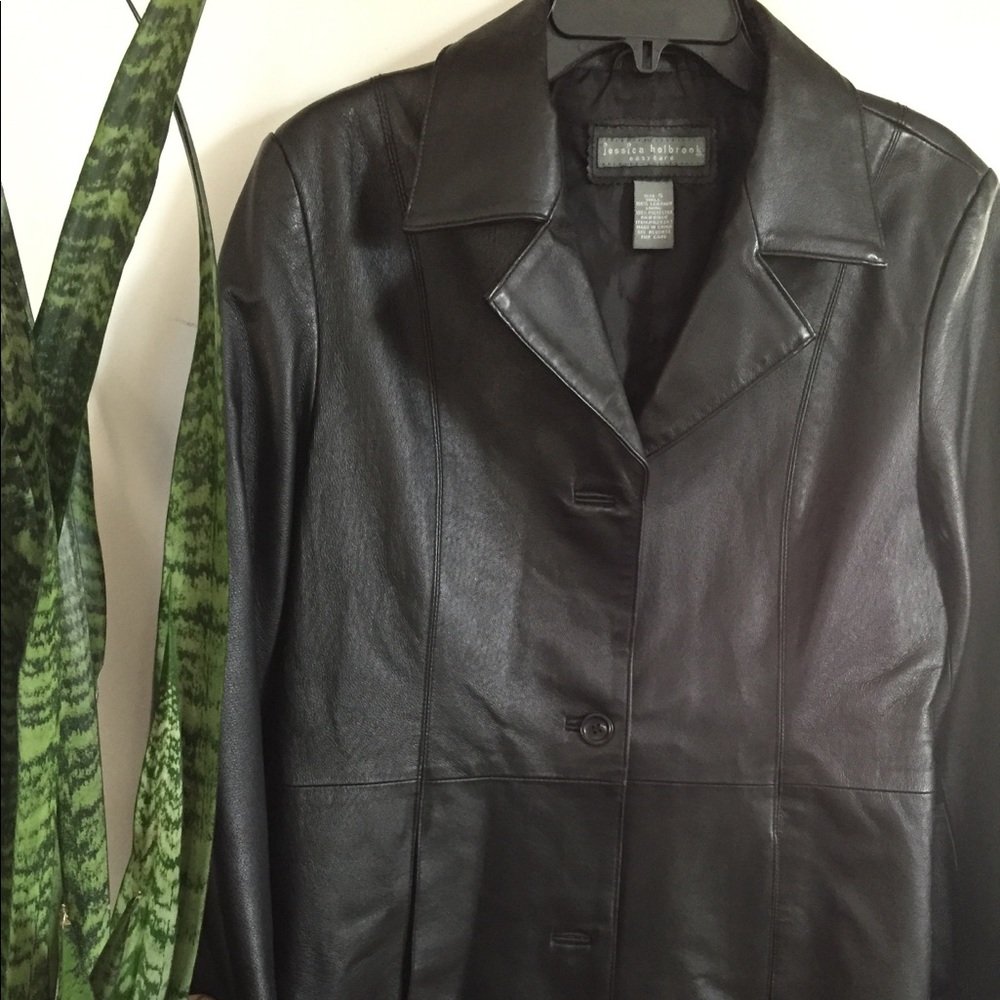 Leather coat